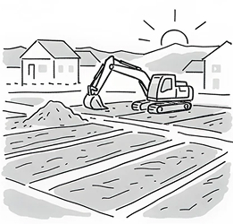 自社開発の土地、地域密着35年